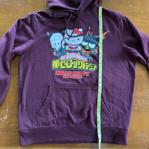My Hero Academia Hello Kitty and Friends Burgundy Hoodie men’s size L - Picture 8 of 8